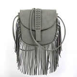 Sac bandoulière femme bohème chic à franges et pompons