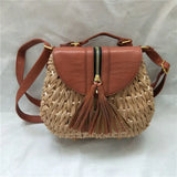 Sac bandoulière femme en paille tressée – Bohème Chic