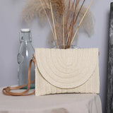 Sac bandoulière femme en paille tressée élégante et bohème