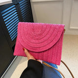 Sac bandoulière femme en paille tressée élégante et bohème