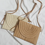 Sac bandoulière femme en paille tressée élégante et bohème