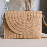 Sac bandoulière femme en paille tressée élégante et bohème