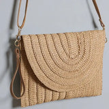 Sac bandoulière femme en paille tressée élégante et bohème