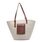 Sac Bandoulière Femme Grand Format Tressé – Style Bohème Chic