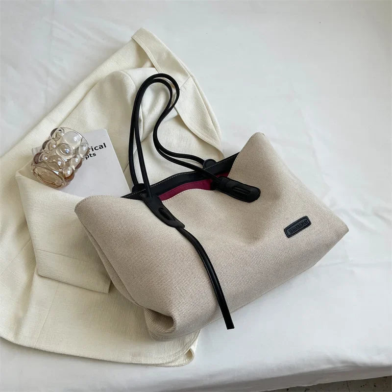 Sacs à bandoulière en toile pour femmes, sacs de shopping d'hiver, sacs de voyage grande capacité, sacs à main féminins, grands sacs fourre-tout