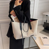 Sacs à bandoulière en toile pour femmes, sacs de shopping d'hiver, sacs de voyage grande capacité, sacs à main féminins, grands sacs fourre-tout