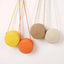 Women's Braided Straw Summer Bag - Round Shoulder Bag