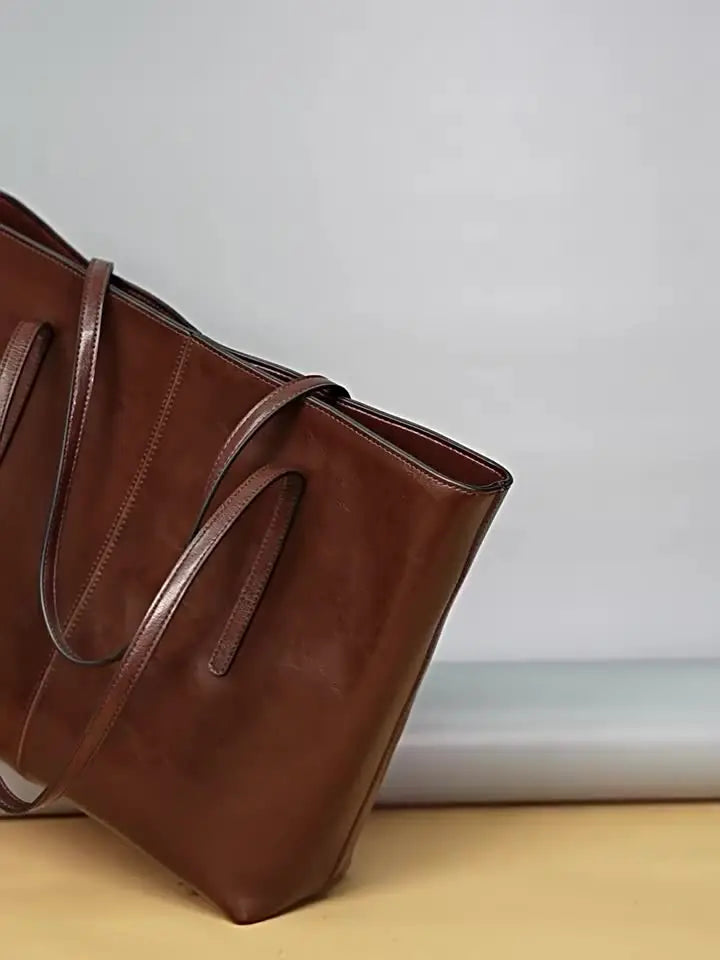 Sac cabas cuir vintage femme | Élégance & grande capacité