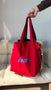 Red 'Beach' Large Capacity Beach Tote Bag
