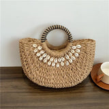 Sac Cabas Femme en Paille Tissée - Élégance Bohème Chic