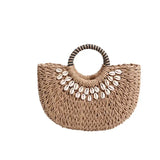 Sac Cabas Femme en Paille Tissée - Élégance Bohème Chic