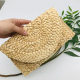 Sac Cabas Femme en Paille Tressée Style Bohème Chic