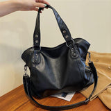 Grand sac cabas avec fermeture éclaire en cuir PU - EMAKUJITIA