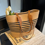 Sac Cabas Femme Rayé Bohème Chic – Grand Volume & Léger