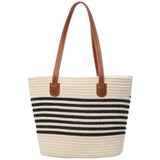 Sac Cabas Femme Rayé Bohème Chic – Grand Volume & Léger