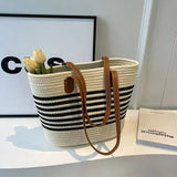 Sac Cabas Femme Rayé Bohème Chic – Grand Volume & Léger