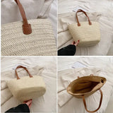 Sac cabas pour femme en paille tressée – Allure bohème chic