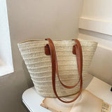 Sac cabas pour femme en paille tressée – Allure bohème chic