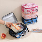 Sac isotherme repas enfant imperméable motif arc-en-ciel