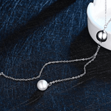 Sautoir fin avec pendentif en perle - EMAKUJITIA