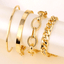 Set de bracelets en acier inoxydable pour femme