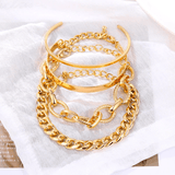 Set de bracelets en acier inoxydable pour femme - EMAKUJITIA