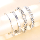 Set de bracelets en acier inoxydable pour femme - EMAKUJITIA