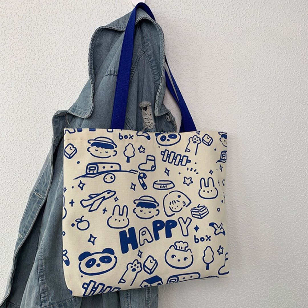 Korean Style Canvas Tote Bag
